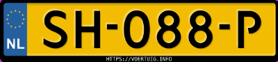 Kenteken afbeelding van SH088P, grijze Volkswagen Polo 1.0 Tsi