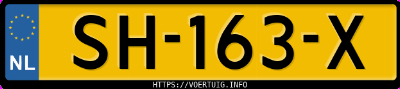 Kenteken afbeelding van SH163X, zwarte Volkswagen Polo 1.0 Tsi