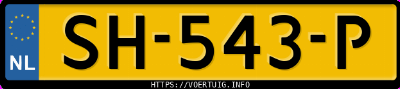 Kenteken afbeelding van SH543P, rode Volkswagen Up High Up! 1.0 Bluemotion . Take