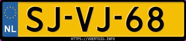 Kenteken afbeelding van SJVJ68, zwarte Volkswagen Passat Syncro 142 Kw