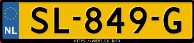Kenteken afbeelding van SL849G, grijze Volkswagen Polo