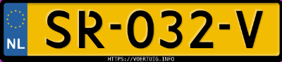 Kenteken afbeelding van SR032V, rode Volkswagen Caddy -Life