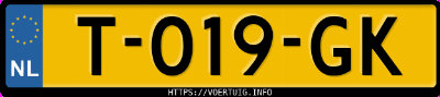 Kenteken afbeelding van T019GK, grijze Volkswagen ID.4 Pro 150 Kw