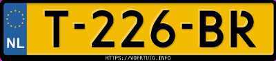Kenteken afbeelding van T226BR, witte Volkswagen UP! E-Up
