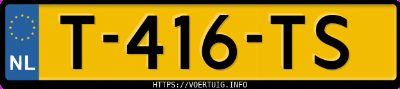 Kenteken afbeelding van T416TS, grijze Volkswagen ID.4 Pro 150 Kw