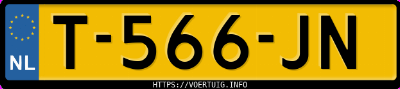 Kenteken afbeelding van T566JN, zwarte Volkswagen ID.5 Pro 150 Kw