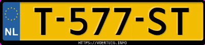 Kenteken afbeelding van T577ST, grijze Volkswagen ID.4 Pro 150 Kw