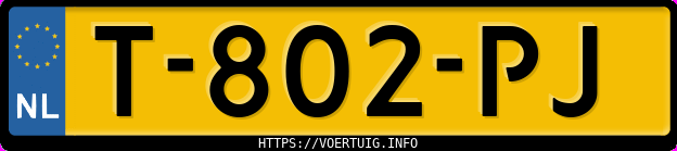 Kenteken afbeelding van T802PJ, zwarte Volkswagen T-ROC 1.0 Tsi