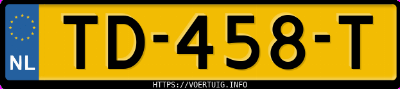 Kenteken afbeelding van TD458T, zwarte Volkswagen Polo 1.0 Tsi