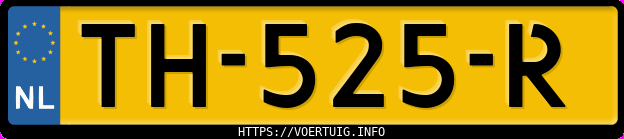 Kenteken afbeelding van TH525R, zwarte Volkswagen Golf Plus