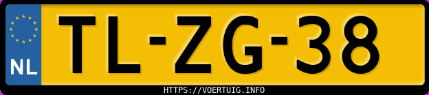 Kenteken afbeelding van TLZG38, grijze Volkswagen Passat Variant 20v 92 Kw