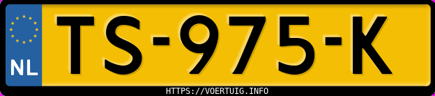 Kenteken afbeelding van TS975K, oranje Volkswagen Polo 1.0 Tsi