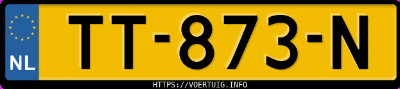 Kenteken afbeelding van TT873N, zwarte Volkswagen Golf Vi 1.6