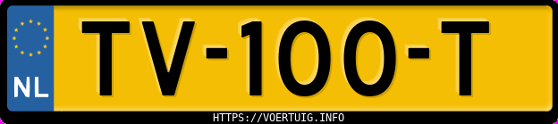 Kenteken afbeelding van TV100T, grijze Volkswagen Polo