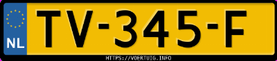 Kenteken afbeelding van TV345F, zwarte Volkswagen T-ROC 1.0 Tsi