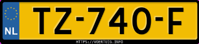 Kenteken afbeelding van TZ740F, grijze Volkswagen Polo 1.0 Tsi