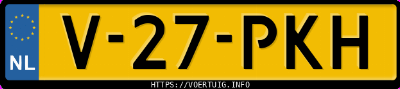 Kenteken afbeelding van V27PKH,  Volkswagen ID. Buzz Cargo Modified Partition Wall Lwb