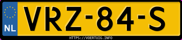 Kenteken afbeelding van VRZ84S,  Volkswagen ID. Buzz Cargo 150 Kw