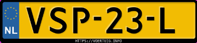 Kenteken afbeelding van VSP23L,  Volkswagen ID. Buzz Cargo 150 Kw