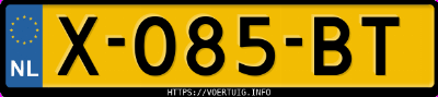 Kenteken afbeelding van X085BT, zwarte Volkswagen ID.4 Pro 150 Kw