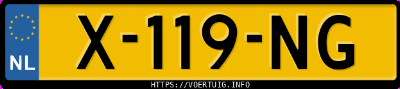 Kenteken afbeelding van X119NG, grijze Volkswagen ID.5 Gtx 220 Kw