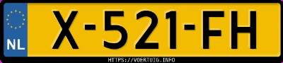 Kenteken afbeelding van X521FH, zwarte Volkswagen Golf 8 V 1.0 Tsi