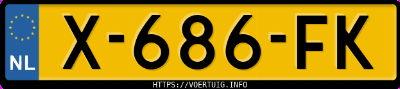 Kenteken afbeelding van X686FK, witte Volkswagen Tiguan 1.4 Tsi 4motion R