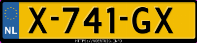 Kenteken afbeelding van X741GX, grijze Volkswagen ID.7 Pro 210kw