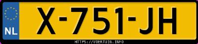Kenteken afbeelding van X751JH, grijze Volkswagen Golf Gte 8 Ehybrid 1.4
