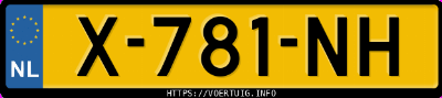 Kenteken afbeelding van X781NH, grijze Volkswagen T-ROC 1.5tsi
