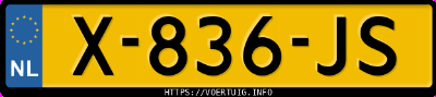 Kenteken afbeelding van X836JS, grijze Volkswagen Tiguan A.1.5 Tsi 1.5