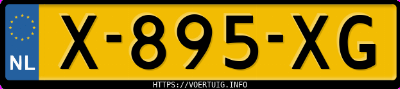 Kenteken afbeelding van X895XG, grijze Volkswagen ID.4 Pro 210kw 210 Kw