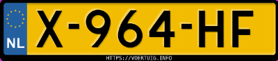 Kenteken afbeelding van X964HF, zwarte Volkswagen ID.7 Pro 210kw