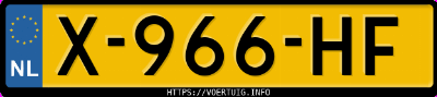 Kenteken afbeelding van X966HF, blauwe Volkswagen ID.7 Pro 210kw