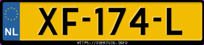 Kenteken afbeelding van XF174L, grijze Volkswagen Passat 1.5tsi