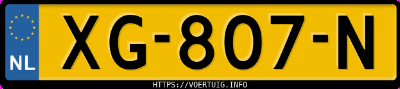Kenteken afbeelding van XG807N, grijze Volkswagen Golf 1.5 Tsi 5
