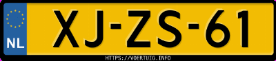 Kenteken afbeelding van XJZS61, groene Volkswagen Passat