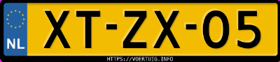 Kenteken afbeelding van XTZX05, groene Volkswagen GOLF-CABRIOLET
