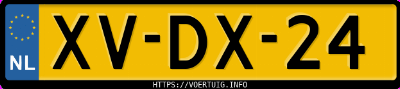Kenteken afbeelding van XVDX24, groene Volkswagen Bora 85 Kw