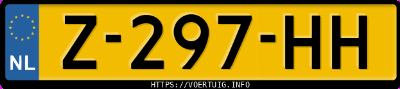 Kenteken afbeelding van Z297HH, blauwe Volkswagen Polo Gti