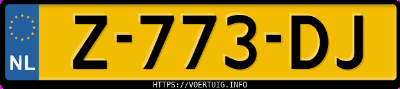 Kenteken afbeelding van Z773DJ, grijze Volkswagen Passat V 1.5tsi