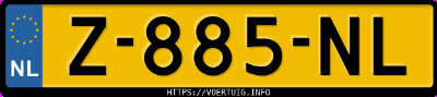 Kenteken afbeelding van Z885NL, grijze Volkswagen ID.4 Pro 210kw