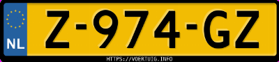 Kenteken afbeelding van Z974GZ, grijze Volkswagen T-ROC 1.0tsi