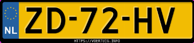 Kenteken afbeelding van ZD72HV, blauwe Volkswagen Caddy 55kw Aut.