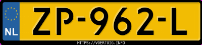Kenteken afbeelding van ZP962L, witte Volkswagen Polo R Wrc