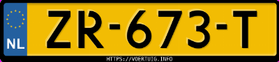 Kenteken afbeelding van ZR673T, zwarte Volkswagen Polo 1.0 Tsi