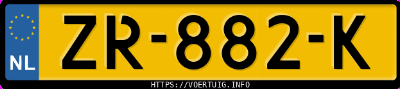 Kenteken afbeelding van ZR882K, zwarte Volkswagen Golf