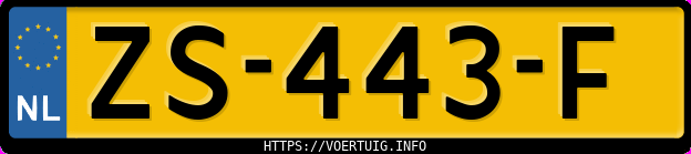 Kenteken afbeelding van ZS443F, zwarte Volkswagen Golf Vi 1.4 Tfsi