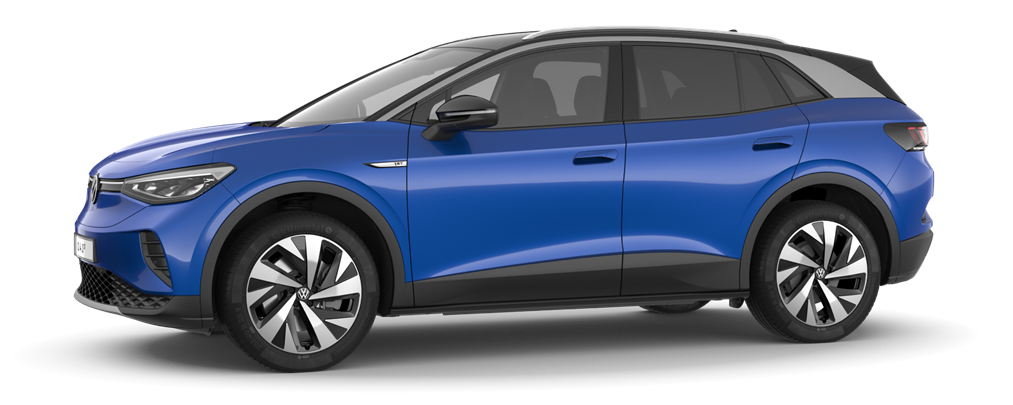 Afbeelding van X469XD, blauwe Volkswagen ID.4 Pro 150 Kw stationwagen