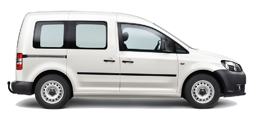 Afbeelding van PL624D, witte Volkswagen Caddy stationwagen
